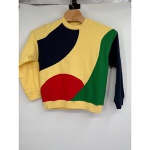 Thinking Mu - Abstract Sweatshirt NWT Yellow Green‎ Sz S